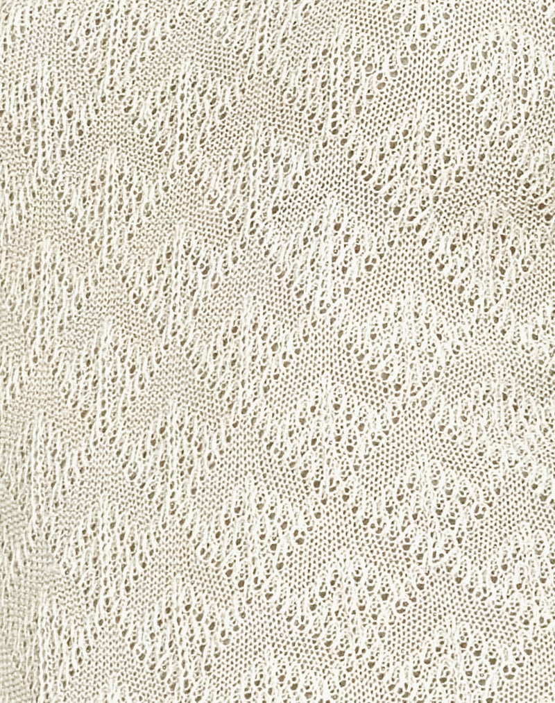 Ashtin Midi Dress in Pointelle Ivory