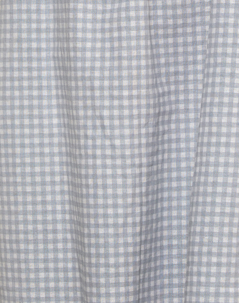 Kamalani Dress in Mini Gingham Blue and Grey