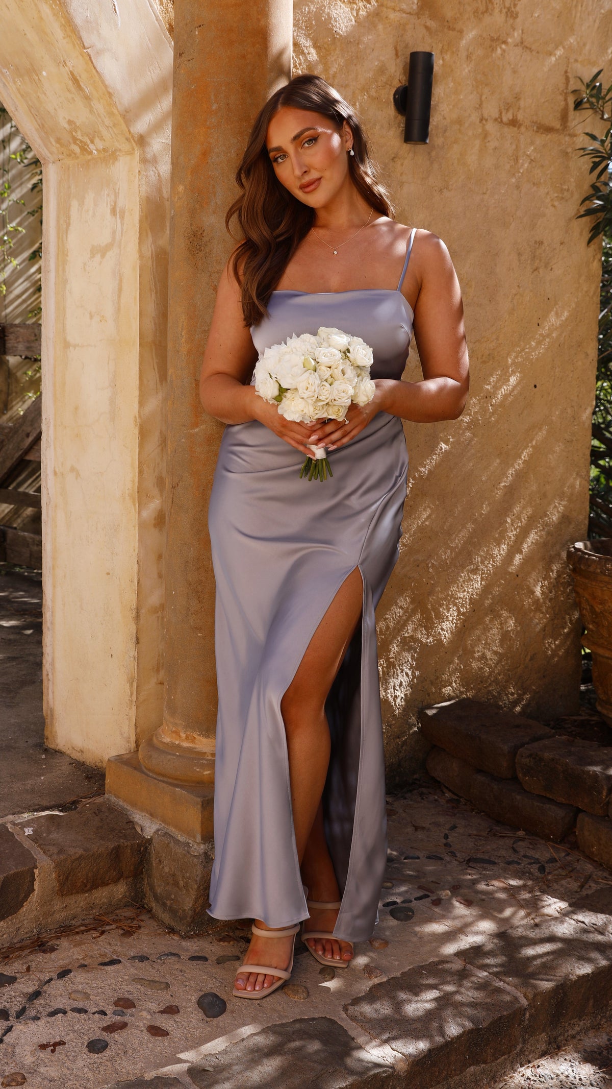 Ilana Maxi Dress - Steel Blue