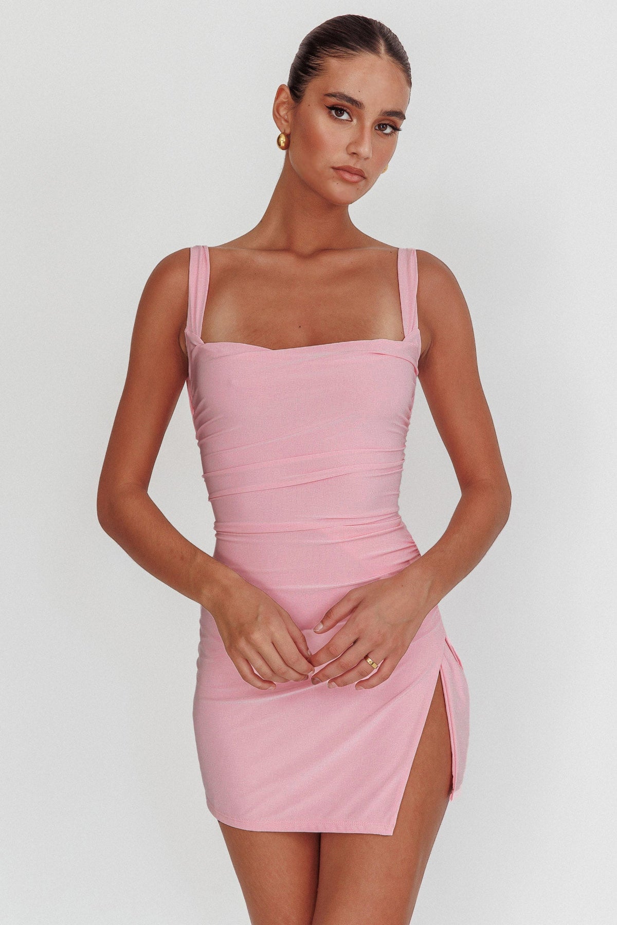 Won't Bite Backless Mini Dress Pink