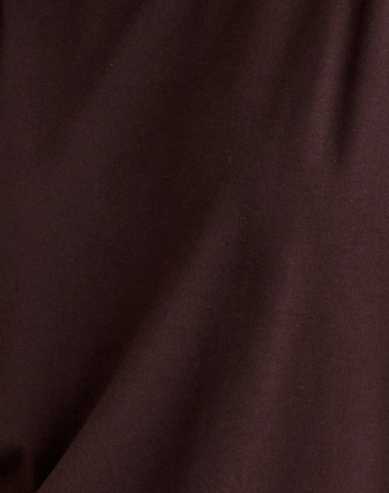 Sybe Long Sleeve Mini Dress in Bitter Chocolate