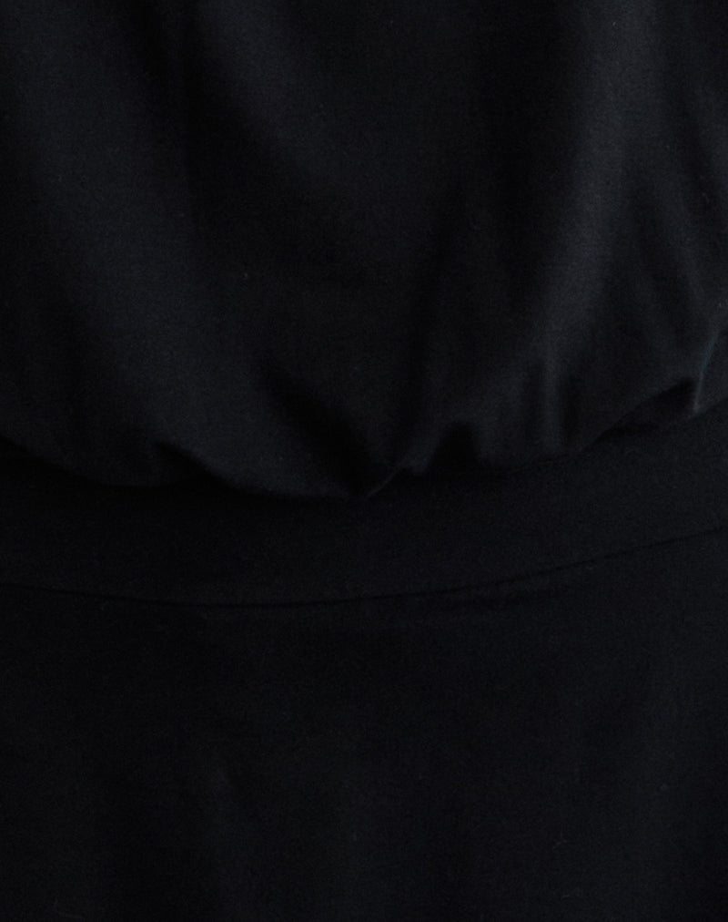 Vaklina Mini Dress in Rayon Jersey Black