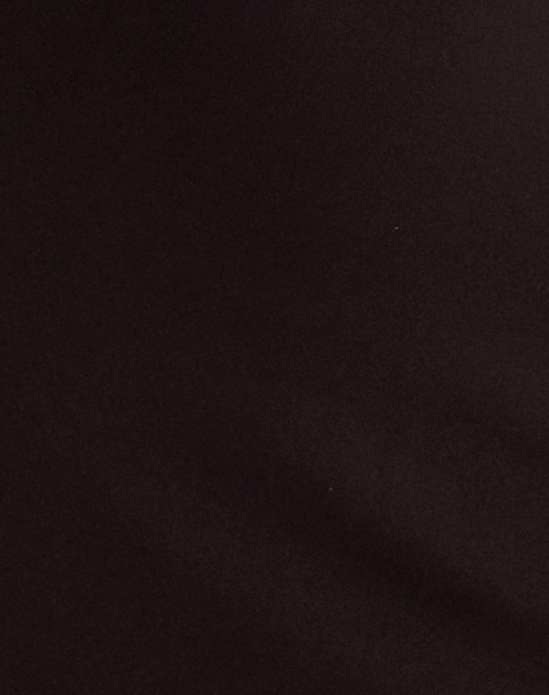 Xeenia One Shoulder Mini Dress in Chocolate Brown