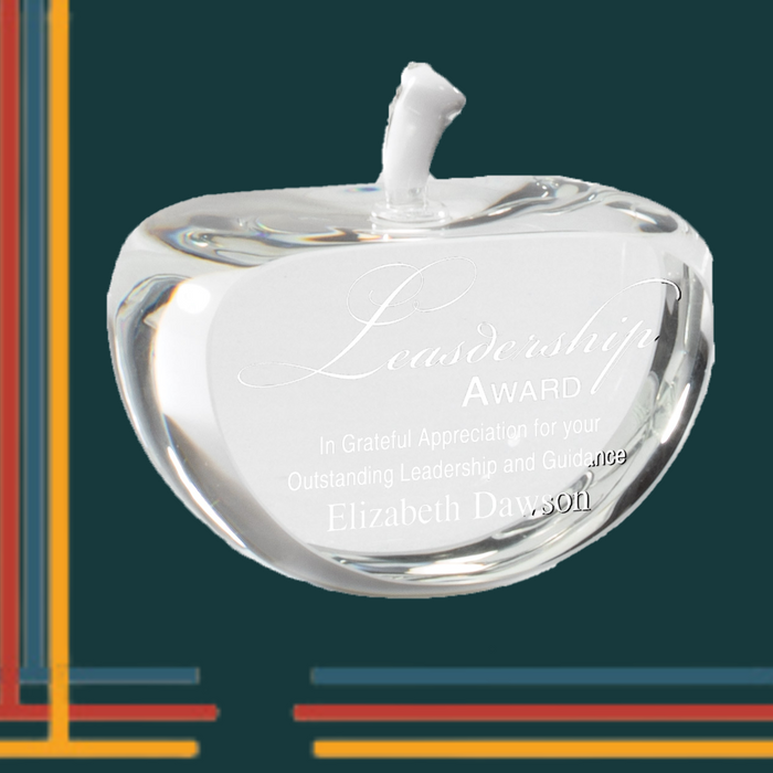 Apple Appreciation Crystal Paperweight