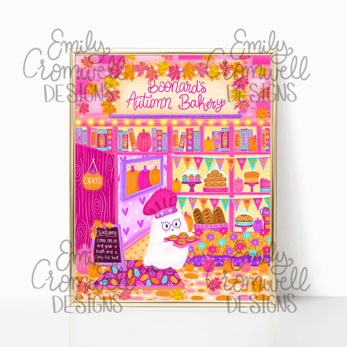 Boonard's Autumn Bakery Art Print