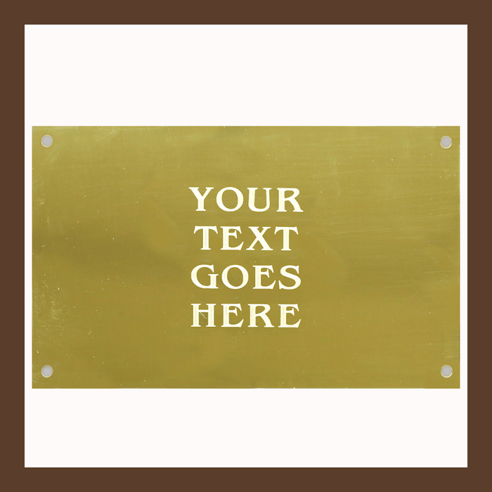 Custom Size | Shiny Brass Plates With Four Holes