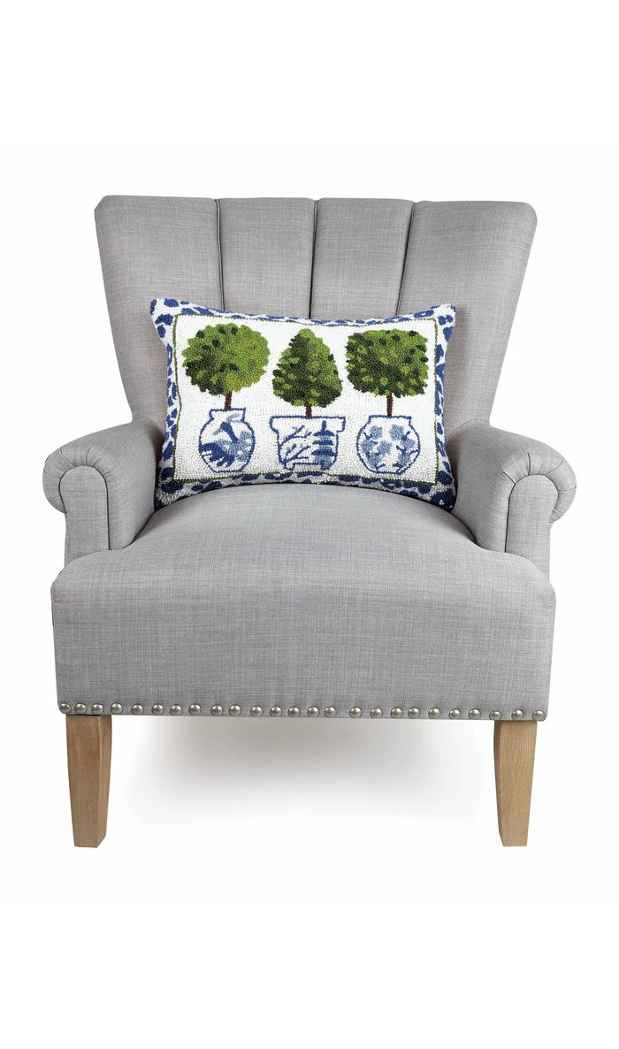 Preorder: Leopard Topiary Hooked Pillow - Annabel Bleu