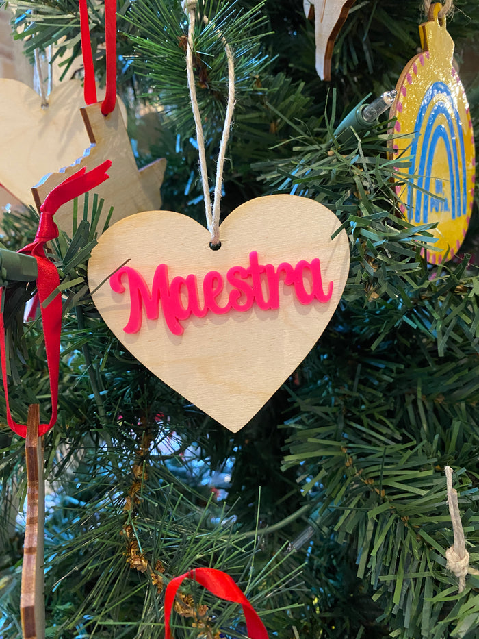 Maestra Heart Ornament