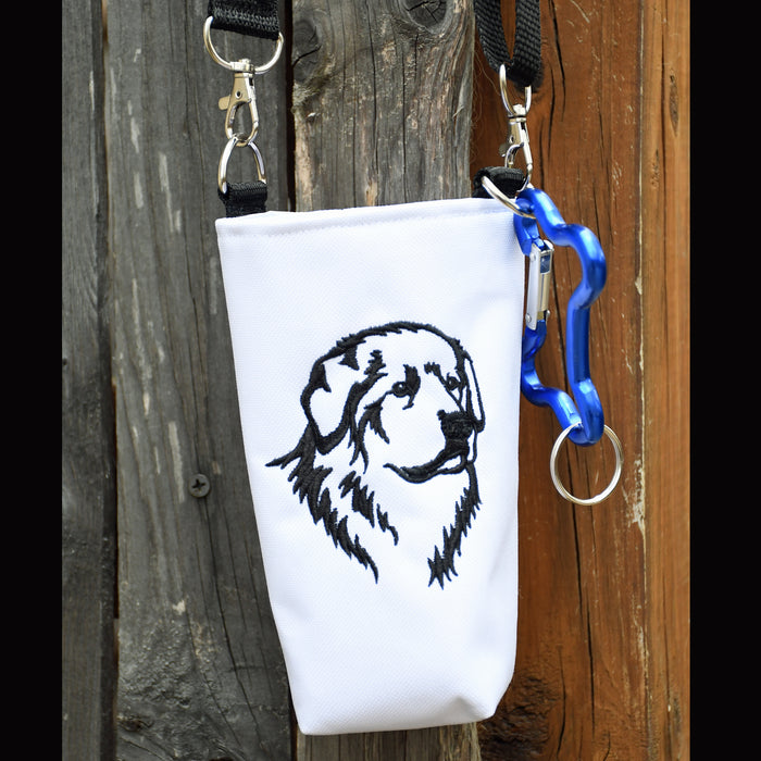 Pyrenees Water Bottle Holder - white