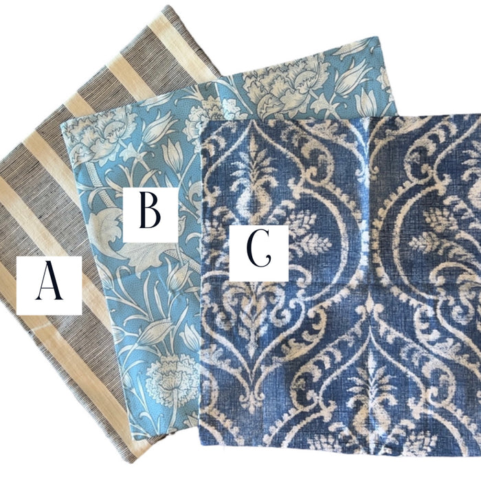 Sale: 20x20 Blue Pillow Covers / Damask Pillow Cover - Annabel Bleu