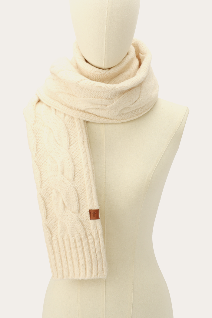 Wide Cable Scarf