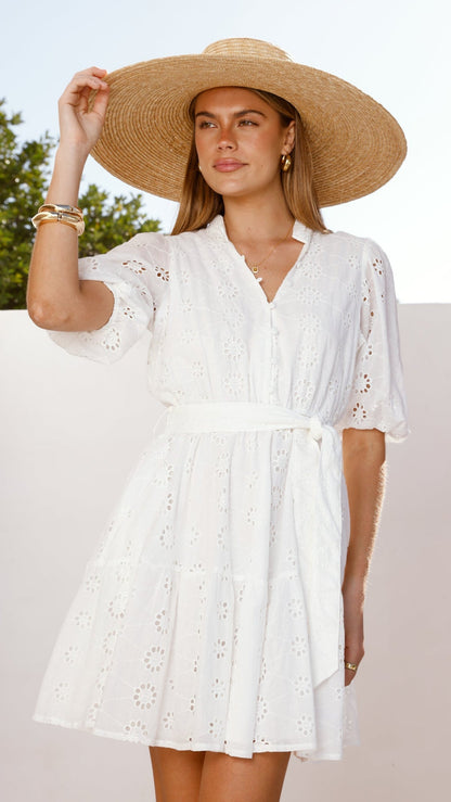 Francia Mini Dress - White