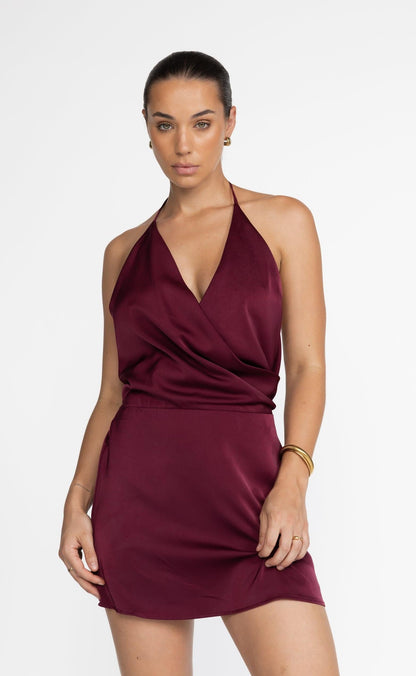Cabaret Mini Dress (Plum)