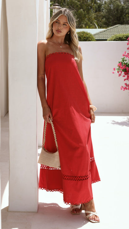 Sandra Maxi Dress - Red
