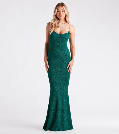 Ainsley Glittering Evening Gown