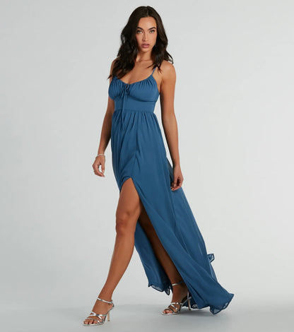 Raya Formal Chiffon A-Line Long Dress