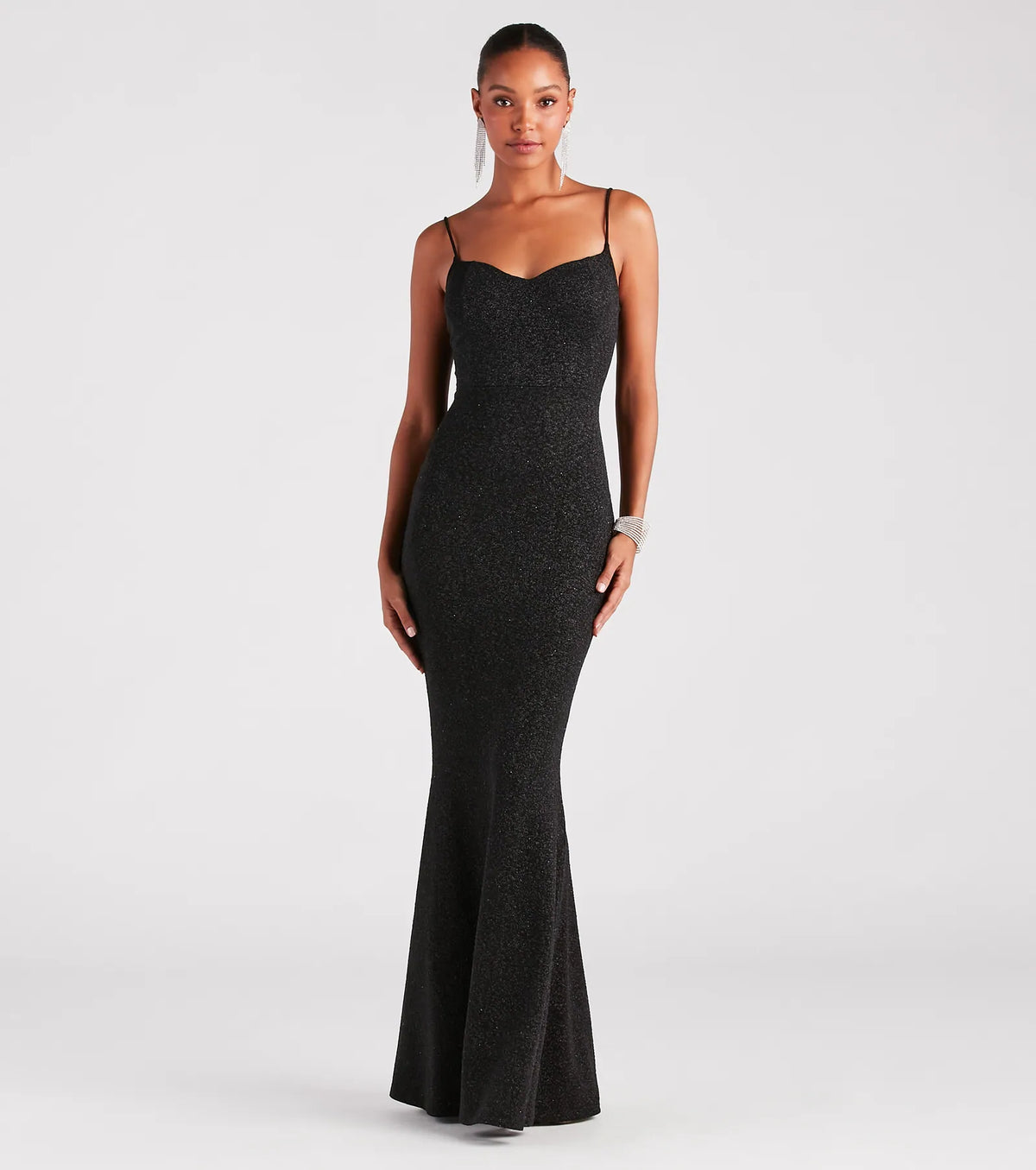 Ainsley Glittering Evening Gown
