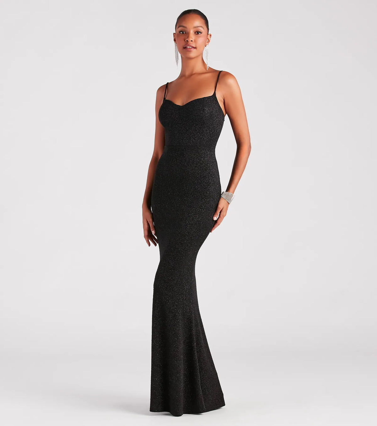 Ainsley Glittering Evening Gown