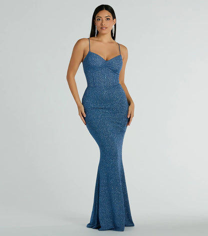 Kelsie Formal Glitter Mermaid Dress