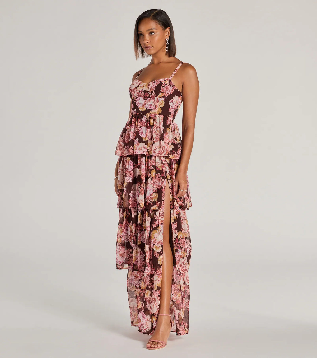 Beyond Precious V-Neck Ruffle Babydoll Dress