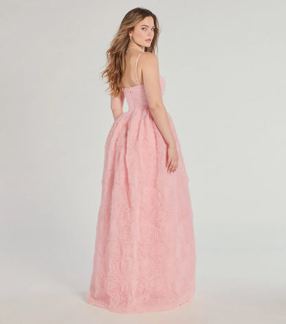 Jayla Floral Rosette A-Line Ball Gown