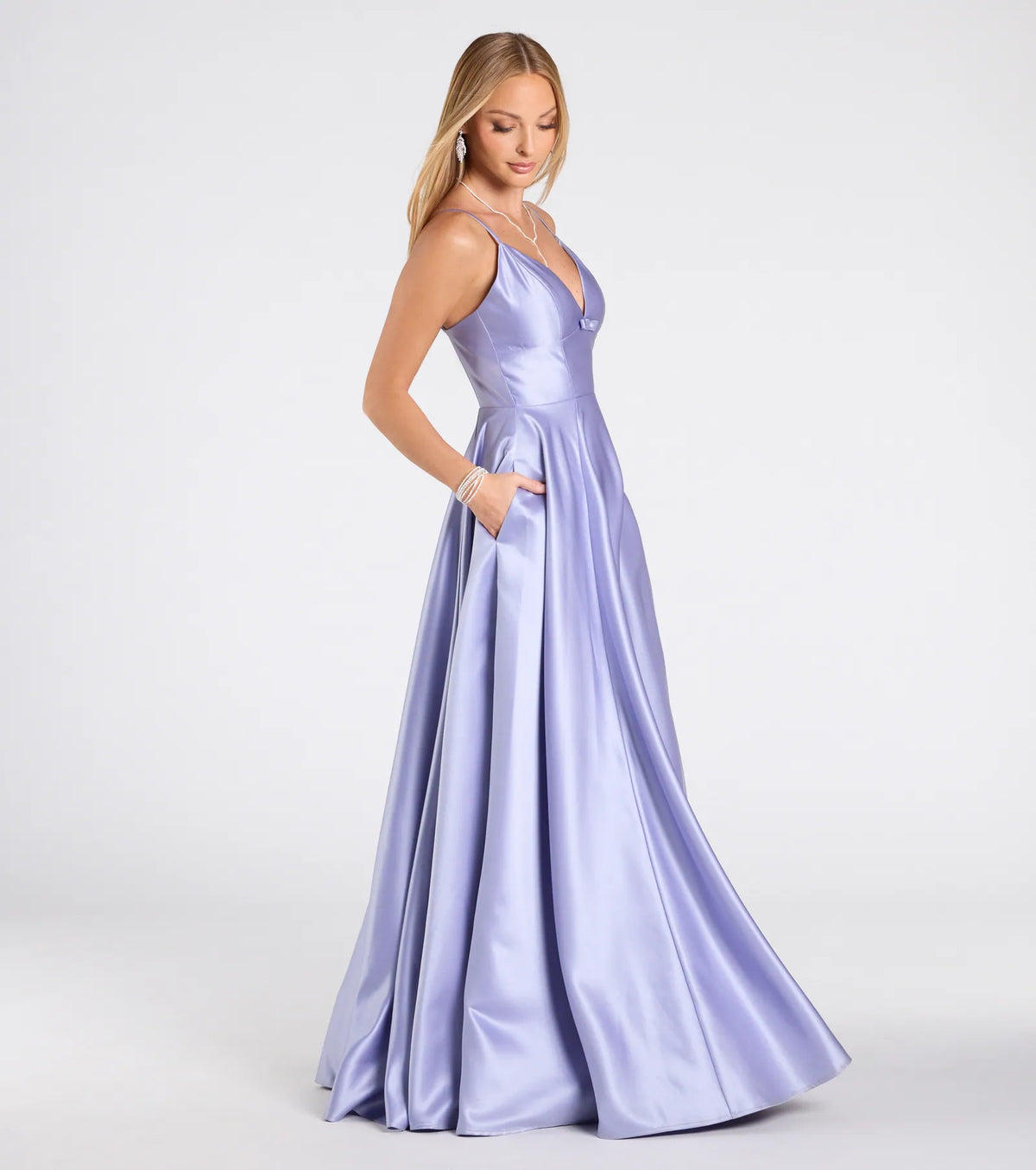 Daniela Satin A-Line Ball Gown