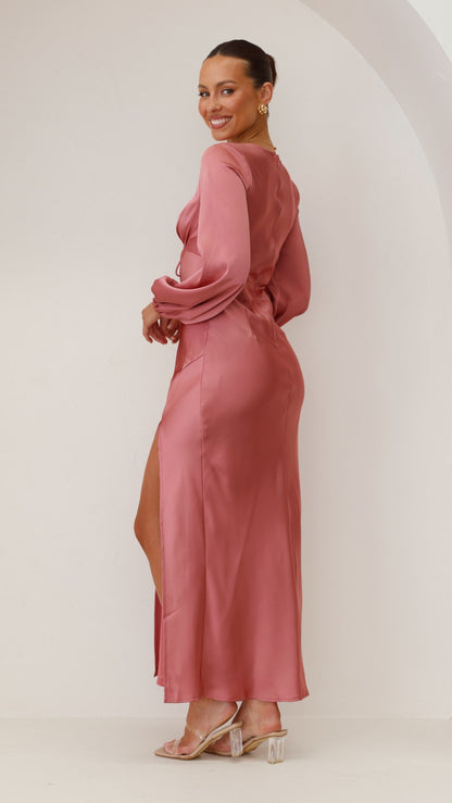 Brigitte Maxi Dress - Baked Rose