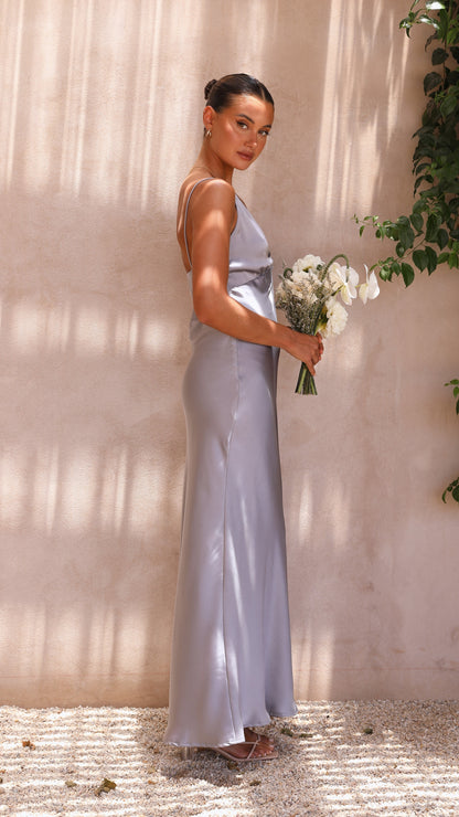 Ziah Maxi Dress - Steel Blue