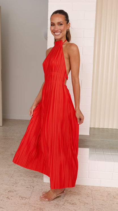 Frances Maxi Dress - Blood Orange