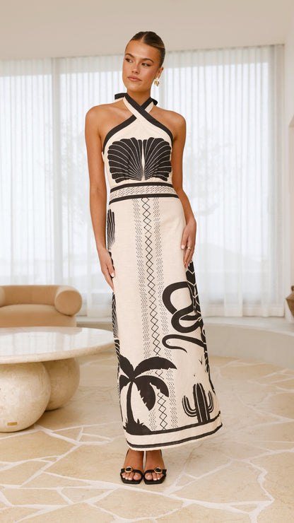 Boe Halter Maxi Dress - Palm Canyon