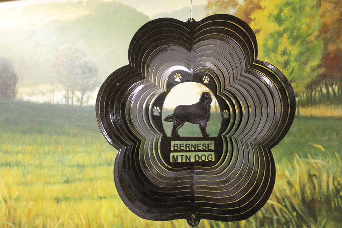 12" Bernese Wind Spinner - Black Starlight