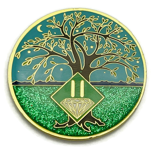 2 Year Tree of Life Specialty Tri-Plated NA Recovery Medallion - Two Year Chip/Coin