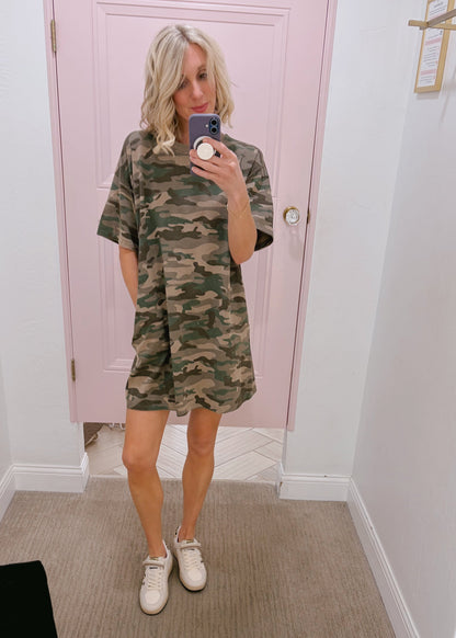 Camo  T-shirt dress