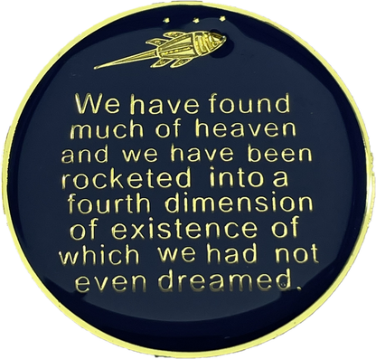 22 Year Rocketed to 4th Dimension Specialty AA Recovery Medallion - Tri-Plated Twenty Two Year Chip/Coin - Blue