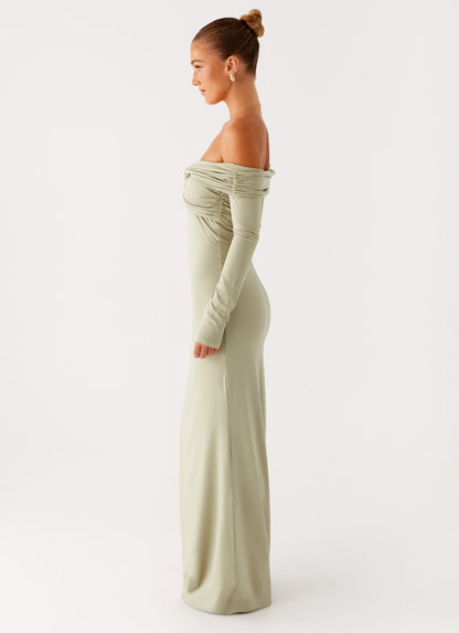 Marla Long Sleeve Maxi Dress - Sage