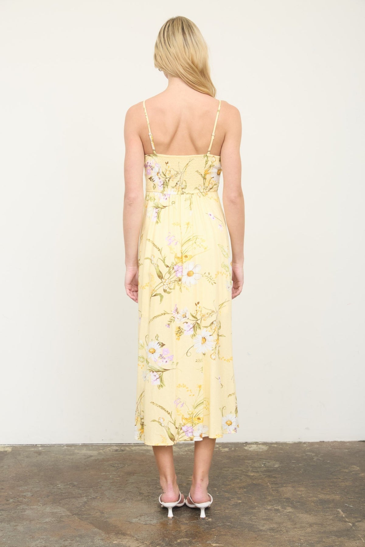 Scoop Neck Floral Dress