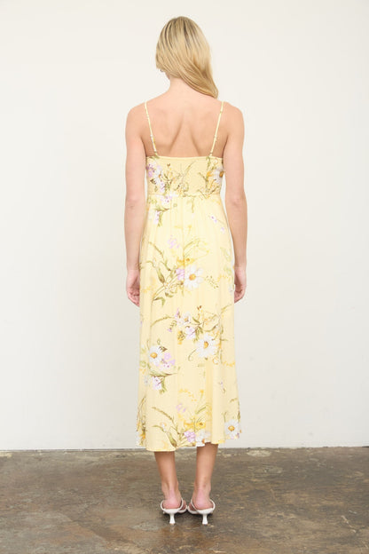Scoop Neck Floral Dress