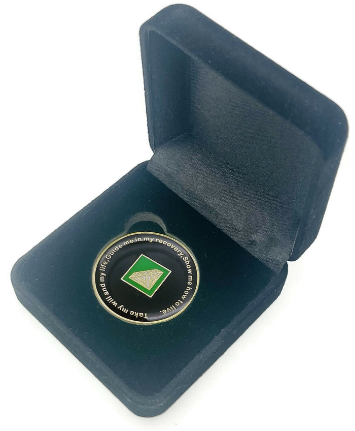 3 Year Tree of Life Specialty Tri-Plated NA Recovery Medallion - Three Year Chip/Coin + Velvet Case