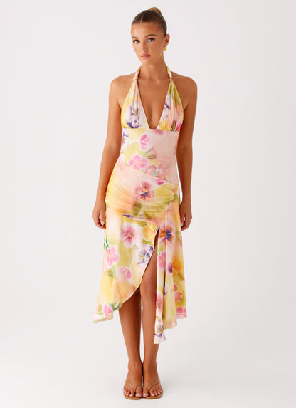 Kayce Midi Dress - Sunburst Floral