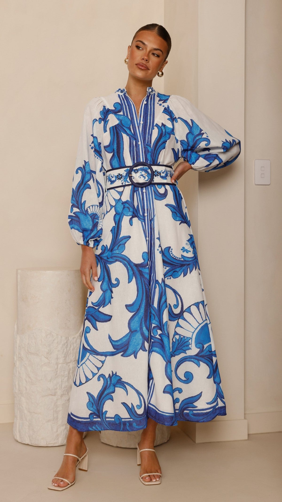 Carmal Long Sleeve Maxi Dress - Paradise