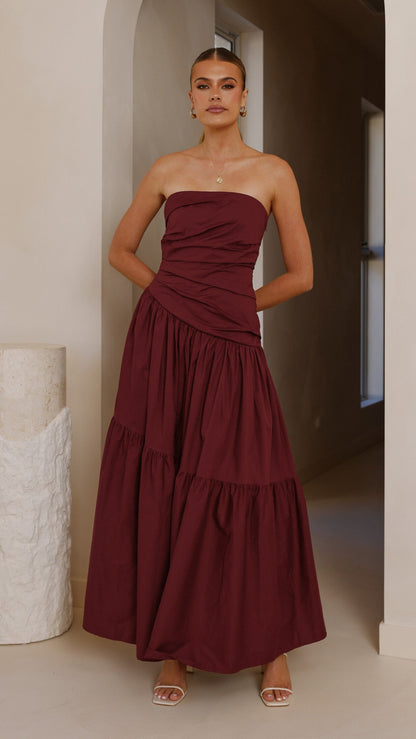 Lola Maxi Dress - Burgundy