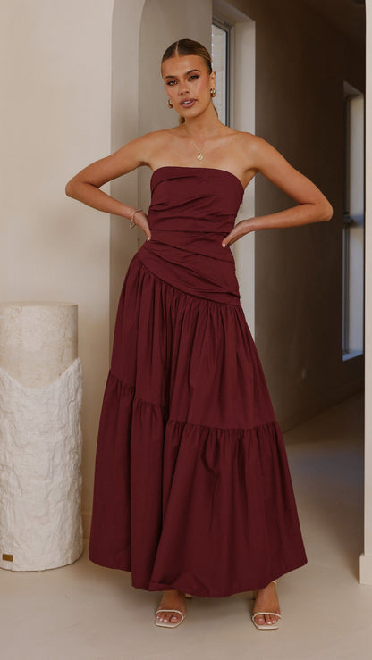 Lola Maxi Dress - Burgundy