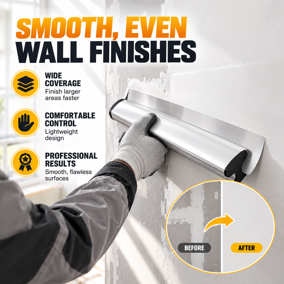 Drywall Skimming Blade-Multi-Functional Professional Putty Knife Set