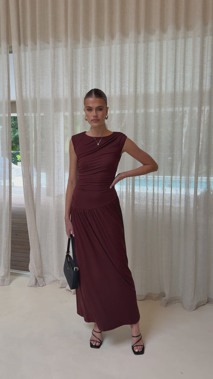 Fallon Maxi Dress - Brown