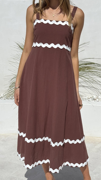 Ali Midi Dress - Chocolate