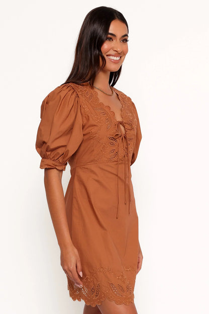Rhodes Mini Dress - Brown