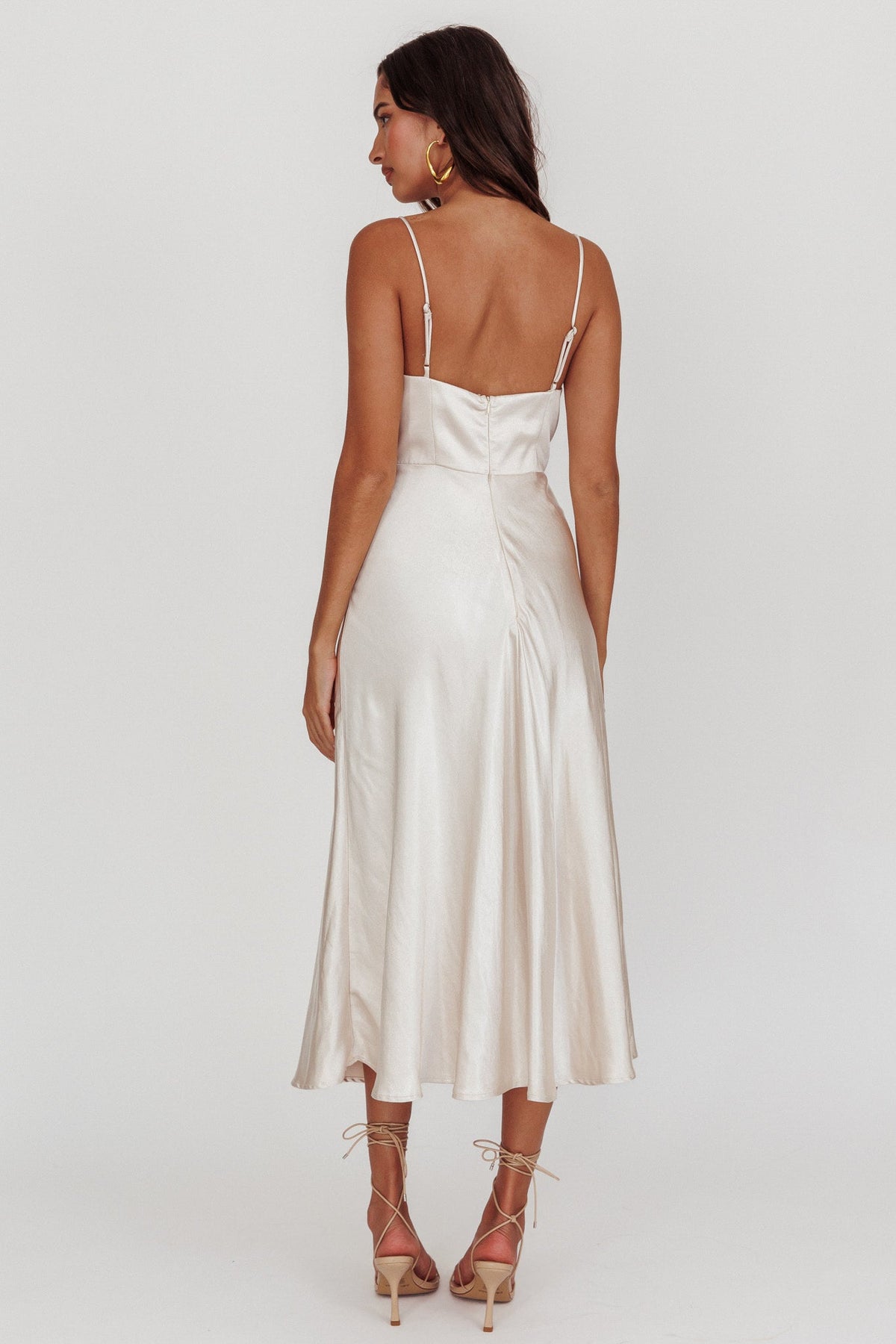 Lake Como A-Line Midi Dress Champagne