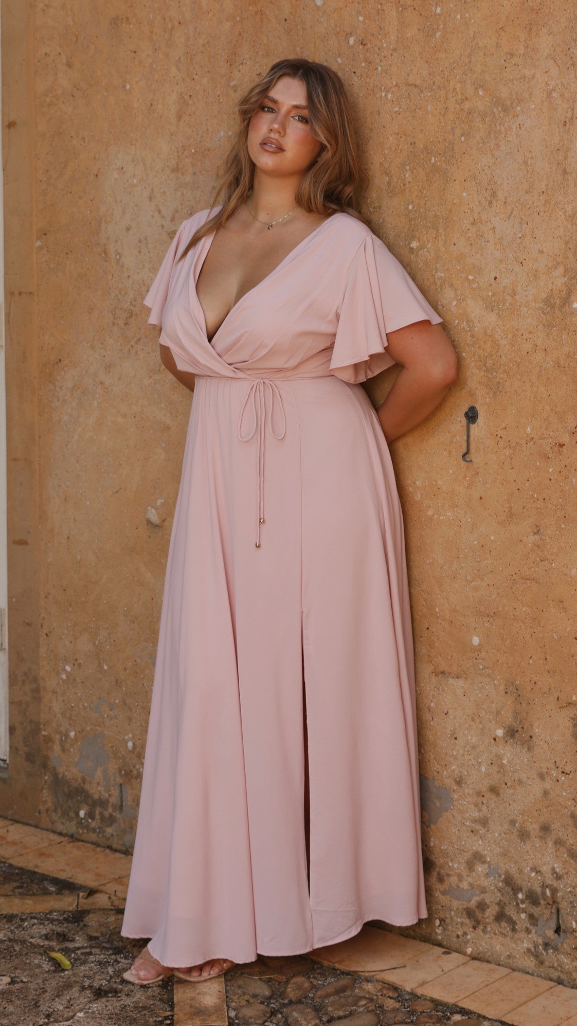 Charlize Maxi Dress - Dusty Pink
