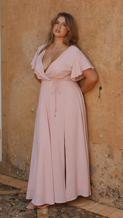 Charlize Maxi Dress - Dusty Pink
