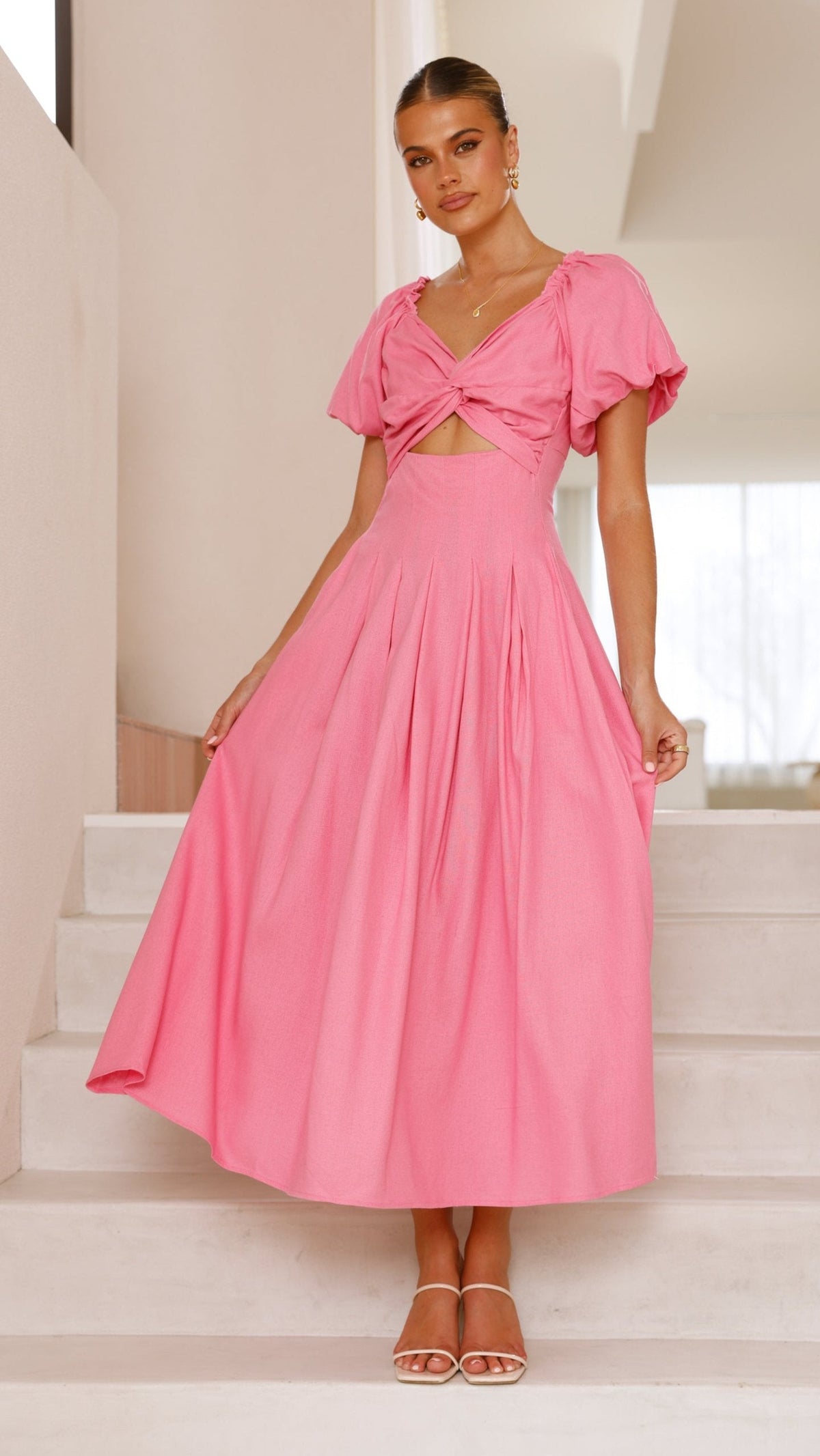 Christina Maxi Dress - Hot Pink